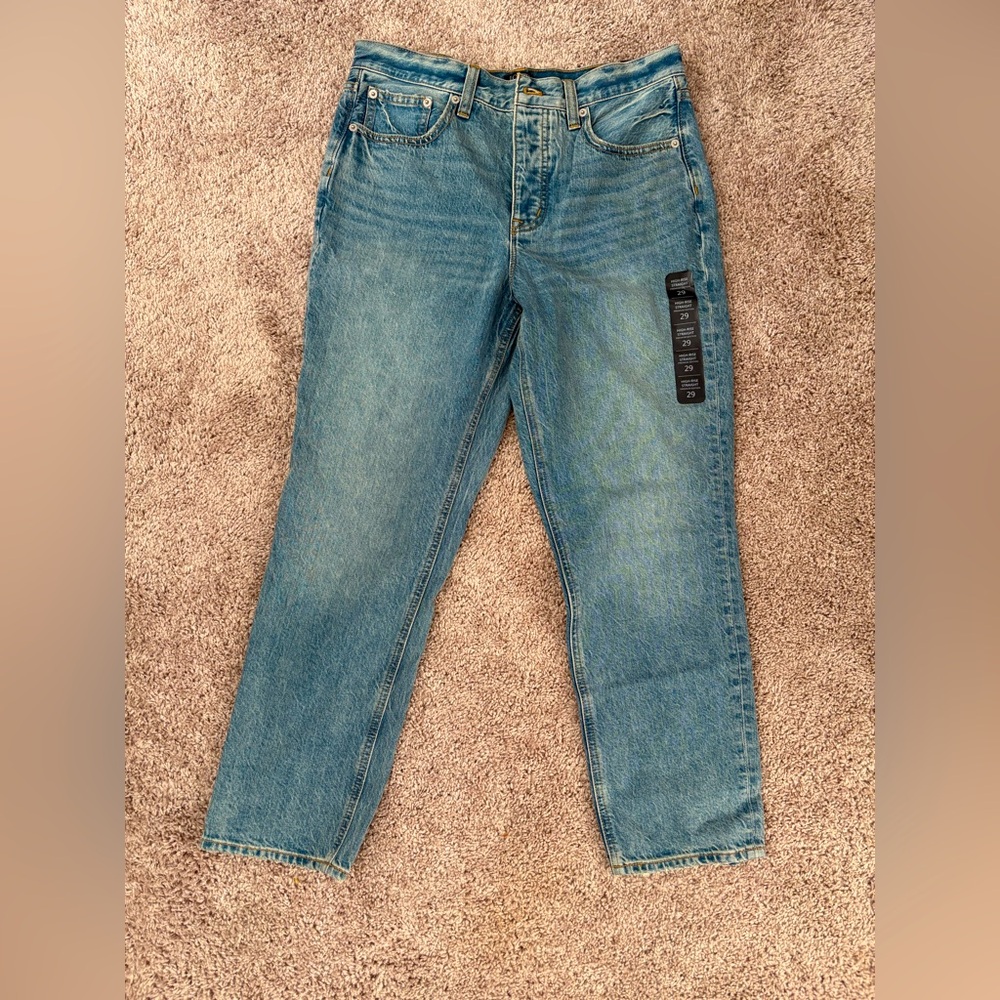 J Crew High Rise Flare Crop button fly jeans NWT